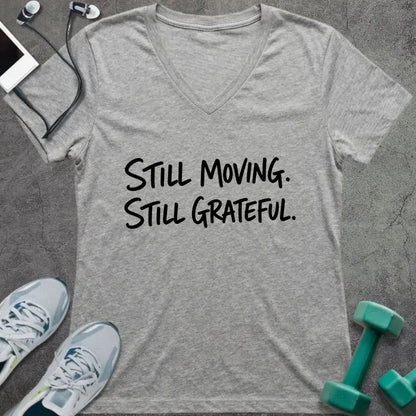 T-Shirt Athletic Heather / S Still Grateful V-Neck