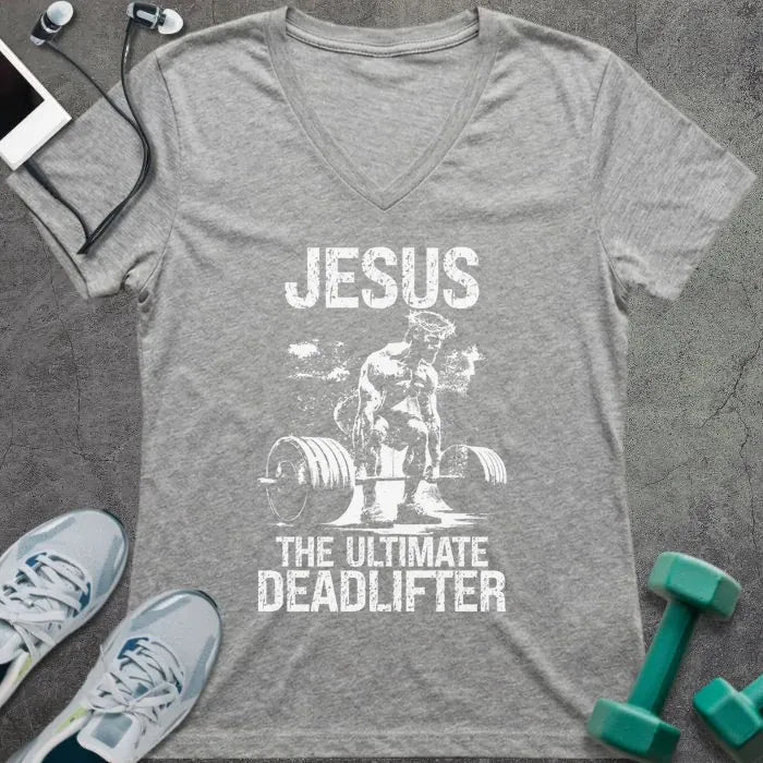 T-Shirt Athletic Heather / S Ultimate Deadlifter V-Neck