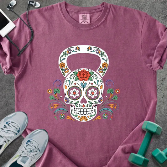 T-Shirt Berry / S Floral Kettlebell Heavyweight Tee