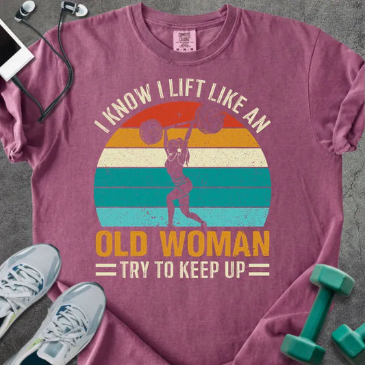 T-Shirt Berry / S Old Woman Lift Heavyweight Tee