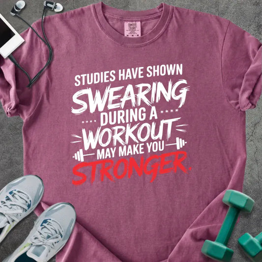 T-Shirt Berry / S Workout Study Heavyweight Tee