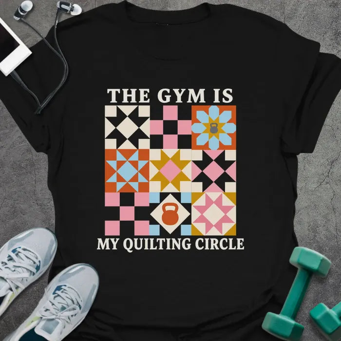 T-Shirt Black / M Quilting Circle T-Shirt
