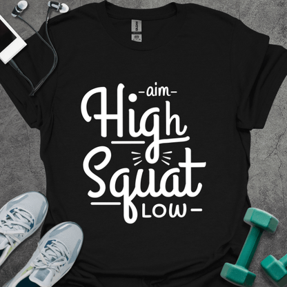 T-Shirt Black / S Aim High Squat Low T-Shirt
