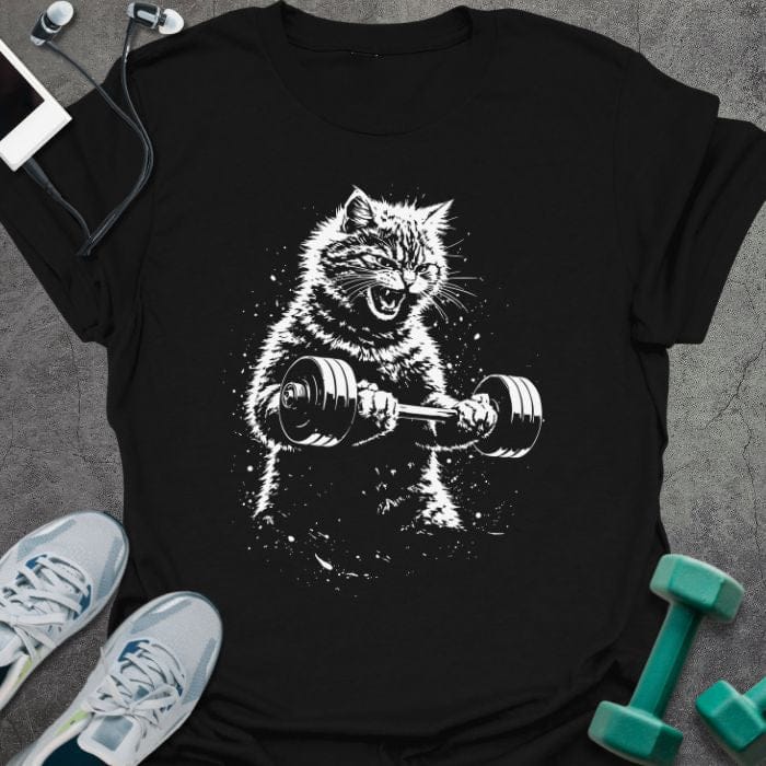 T-Shirt Black / S Cat Curl T-Shirt