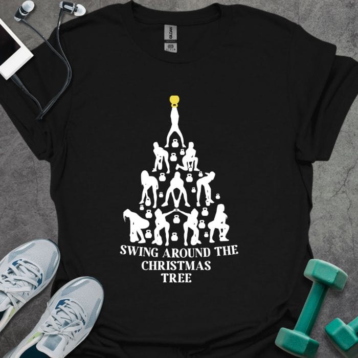 T-Shirt Black / S Christmas Tree Swing T-Shirt