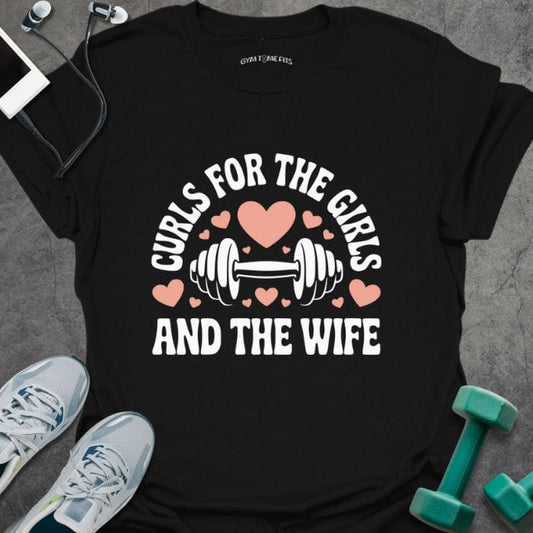 T-Shirt Black / S Curls for Wife T-Shirt