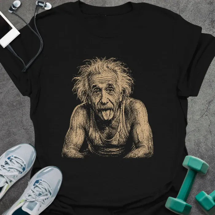 T-Shirt Black / S Einstein Exhausted T-Shirt