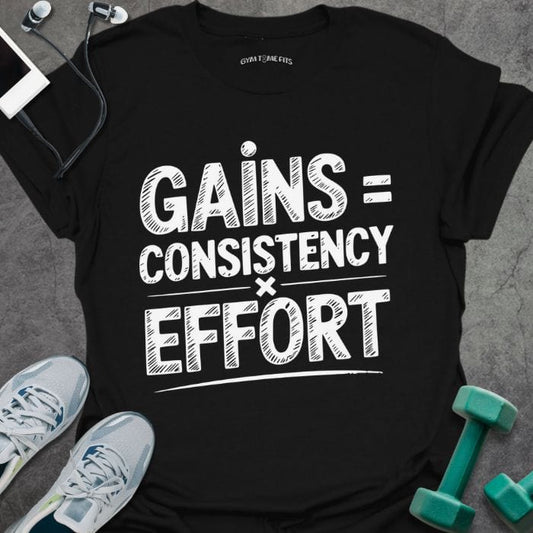 T-Shirt Black / S Gains Equal T-Shirt