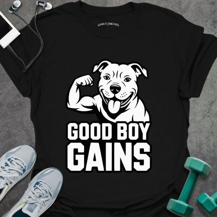 T-Shirt Black / S Good Boy Gains T-Shirt