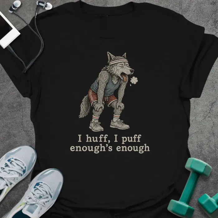 T-Shirt Black / S Huffing Wolf T-Shirt