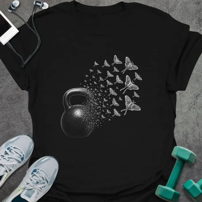 T-Shirt Black / S Kettlebell Lunar Moth T-Shirt