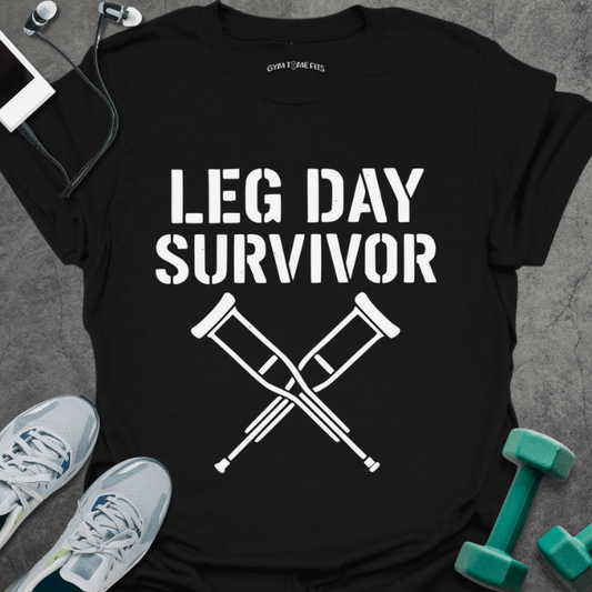T-Shirt Black / S Leg Day Survivor T-Shirt