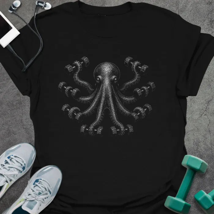T-Shirt Black / S Octo Dumbbells T-Shirt