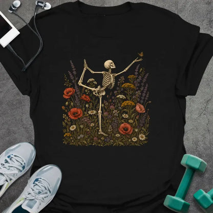 T-Shirt Black / S Skeleton Yoga T-Shirt