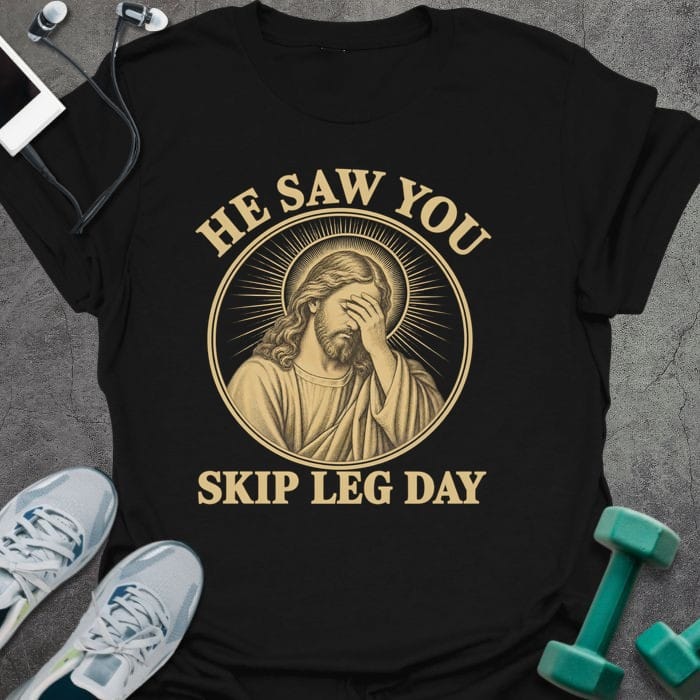 T-Shirt Black / S Skip Leg Day T-Shirt