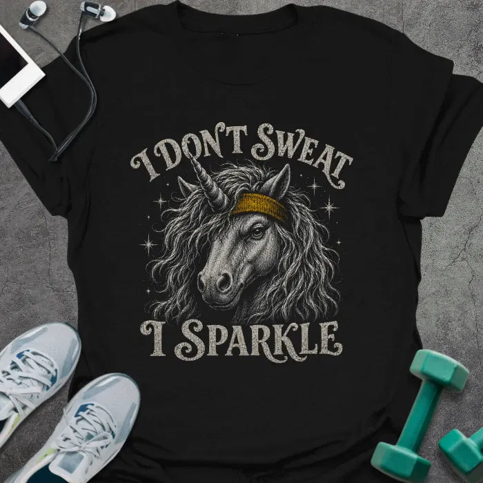 T-Shirt Black / S Unicorn Sparkle T-Shirt