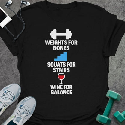 T-Shirt Black / S Weights For Bones T-Shirt