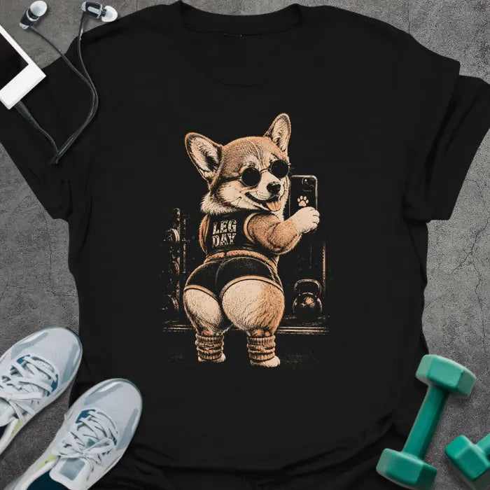 T-Shirt Black / XS Corgi Selfies T-Shirt