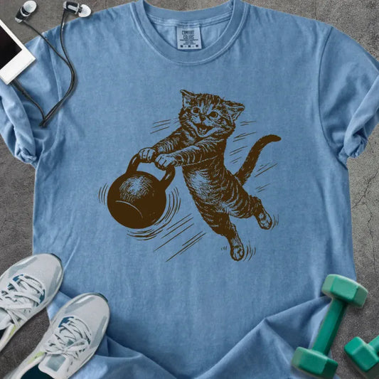 T-Shirt Blue Jean / S Cat Swing Heavyweight Tee