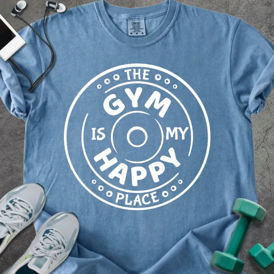 T-Shirt Blue Jean / S Happy Place Heavyweight Tee