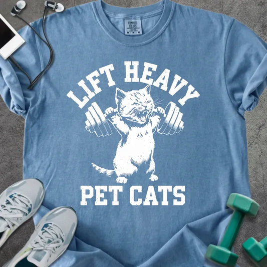 T-Shirt Blue Jean / S Pet Cats Heavyweight Tee