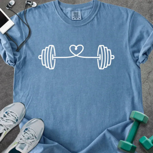 T-Shirt Blue Jean / S String Heart Heavyweight Tee