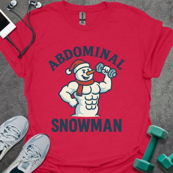 T-Shirt Cherry Red / S Ab Snowman T-Shirt