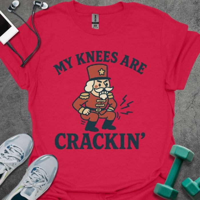 T-Shirt Cherry Red / S Knees Crackin T-Shirt