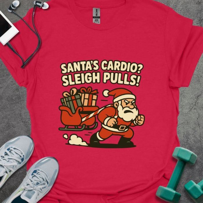 T-Shirt Cherry Red / S Sleigh Pulls T-Shirt