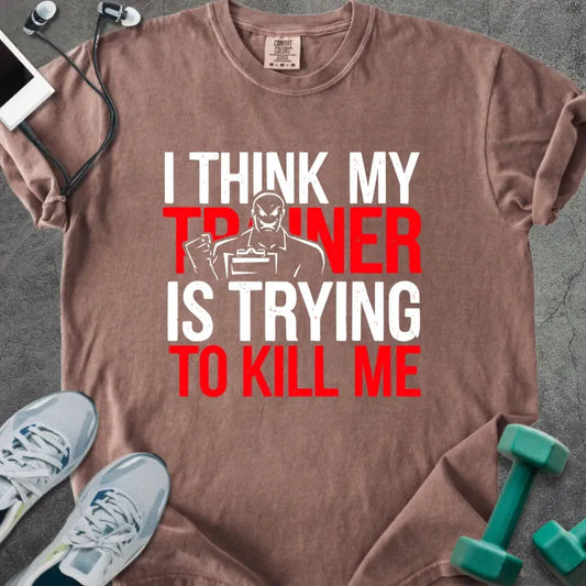 T-Shirt Espresso / S Trainer Trying Heavyweight Tee