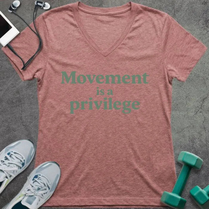 T-Shirt Heather Mauve / S Movement Privilege V-Neck