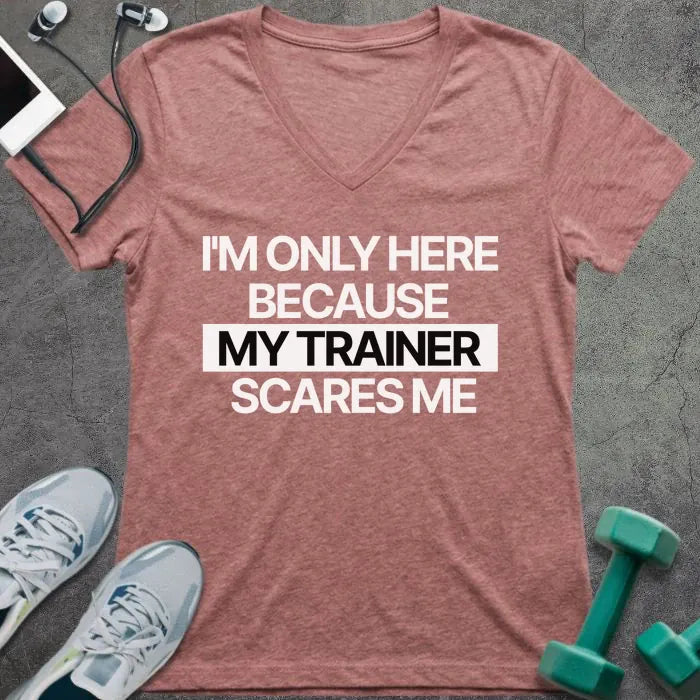 T-Shirt Heather Mauve / S Only Here V-Neck
