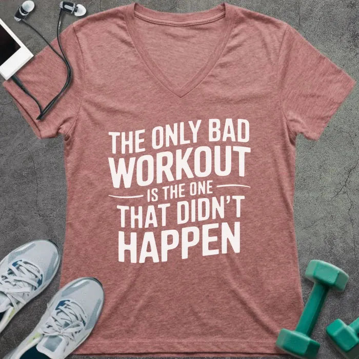 T-Shirt Heather Mauve / S Only Workout V-Neck