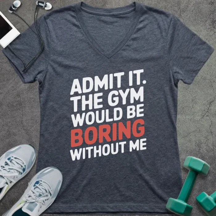 T-Shirt Heather Navy / S Admit It V-Neck