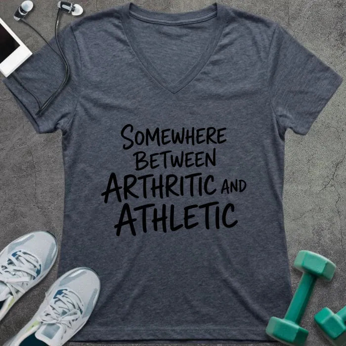 T-Shirt Heather Navy / S Arthritic Athletic V-Neck