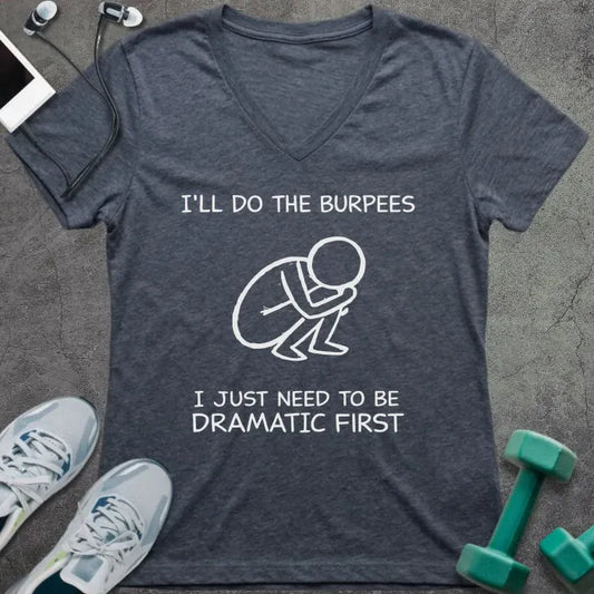 T-Shirt Heather Navy / S Dramatic First V-Neck
