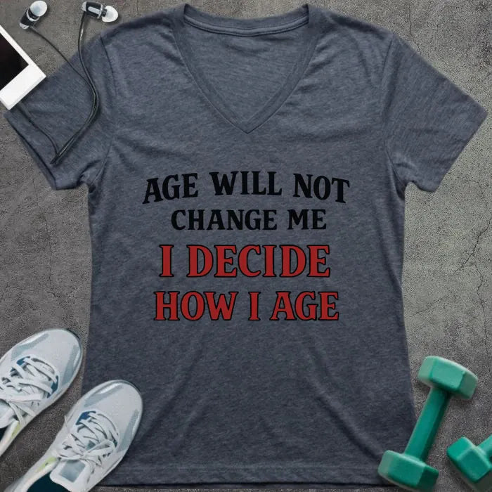 T-Shirt Heather Navy / S I Decide V-Neck