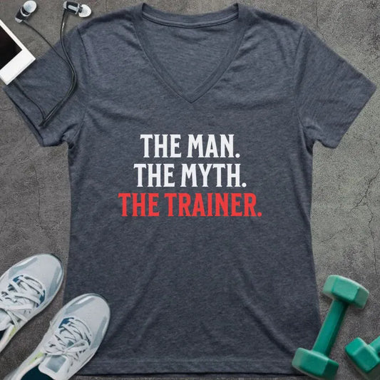 T-Shirt Heather Navy / S The Trainer V-Neck