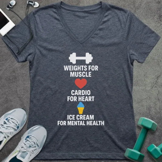 T-Shirt Heather Navy / S This Is For V-Neck
