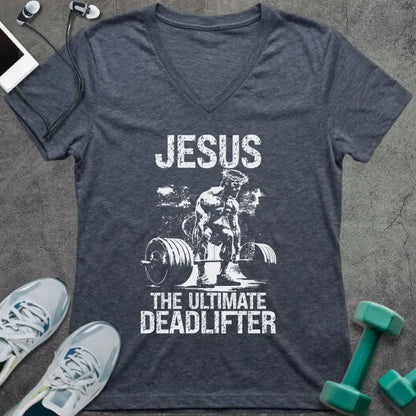 T-Shirt Heather Navy / S Ultimate Deadlifter V-Neck