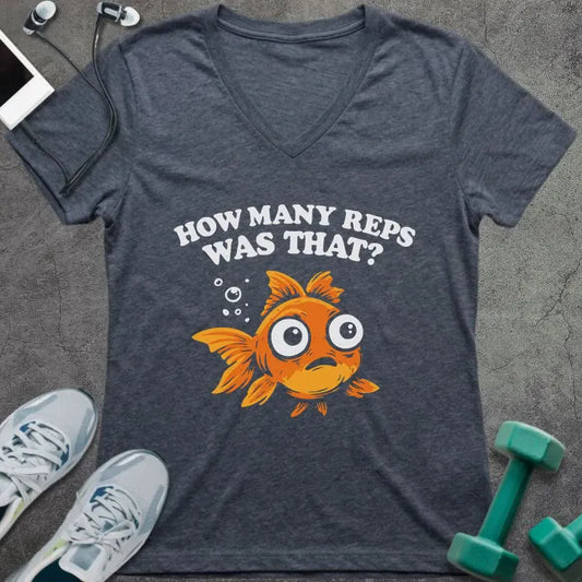 T-Shirt Heather Navy / S What Rep V-Neck