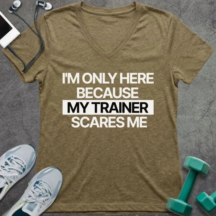 T-Shirt Heather Olive / S Only Here V-Neck