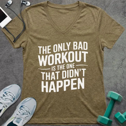 T-Shirt Heather Olive / S Only Workout V-Neck