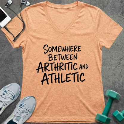 T-Shirt Heather Peach / S Arthritic Athletic V-Neck