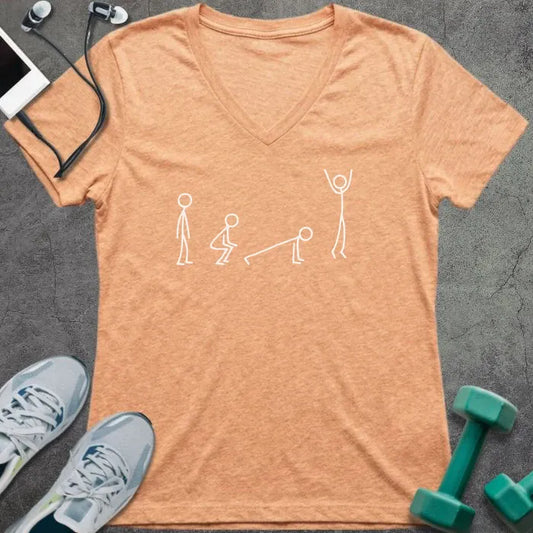 T-Shirt Heather Peach / S Burpee Movement V-Neck
