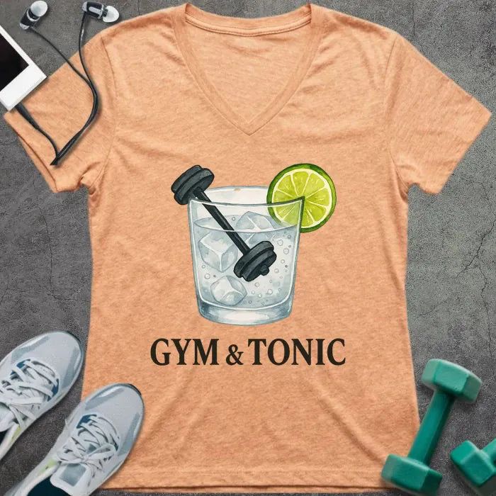 T-Shirt Heather Peach / S Gym and Tonic V-Neck