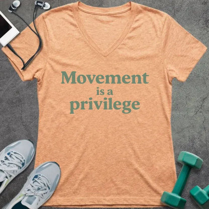 T-Shirt Heather Peach / S Movement Privilege V-Neck