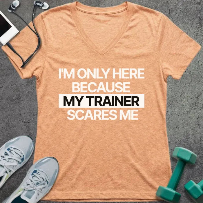 T-Shirt Heather Peach / S Only Here V-Neck