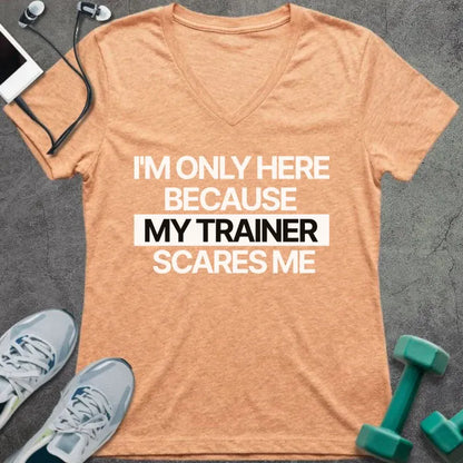 T-Shirt Heather Peach / S Only Here V-Neck
