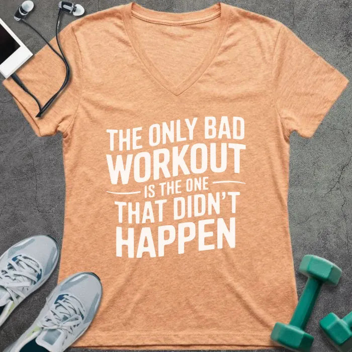 T-Shirt Heather Peach / S Only Workout V-Neck
